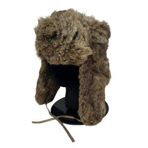 Vintage Rabbit Fur Ushanka Winter Trappers Hunting Hat Golden Swallow Outdoors S
